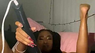 ebony teen squirts hard from monster cock