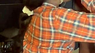 Dark ebony slut throating!