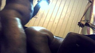 black ebony milf gets rough creampie in ghetto pussy raw