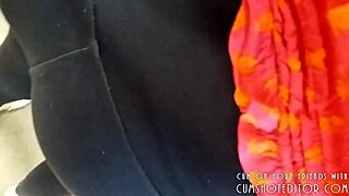 spying on cute teen's ass in public with hidden cam