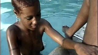 Ebony girls diving into wet pussies at wild party!