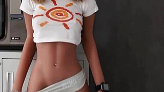 I fuck my realistic sex doll in doggystyle, she's a short roller skater