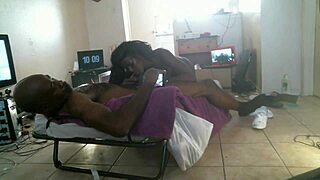 black ebony milf gets rough creampie in ghetto pussy raw