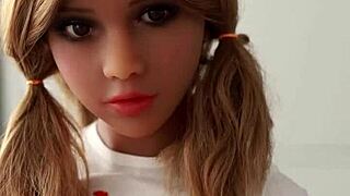 I fuck my realistic sex doll in doggystyle, she's a short roller skater