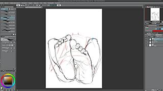 Speed Drawing - Kairi Footjob