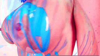 Jayden Jaymes in latex masturbates solo