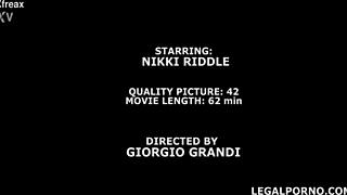 Fucking wet! Nikki Riddle takes 4on1 deep anal and swallows pee