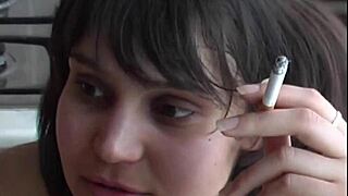 inessa starts the morning with a steamy blowjob. her brunette babe body smokes while fingering nude.