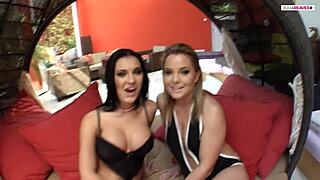 I’m obsessed with these glamour ladies licking and toying each other anally!