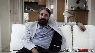 omg, teen gives taboo titfuck and blowjob 😍