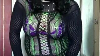 Sissy crossdresser SHOOTS LOAD on floor after MAKING HIMSELF CUM