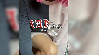 college girl relaxes in the kitchen with some self-care