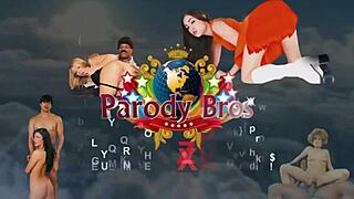 A parody of the old comics form with three some scenes included