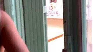 Naughty Latina milf flashes during interracial threesome game challenge with sexy snaps.