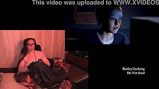 naked bbw brunette plays quarry game, teasing with tattoos and piercings