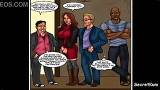 Broke housewife strips and rips clothes for the couple