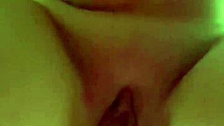 Wetmom38 performs dildo masturbation for a fan.