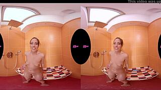 Shocking Teen 18+ Lexi Layo Shower VR Sex with Blowjob and POV