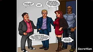 Broke housewife strips and rips clothes for the couple