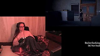 naked bbw brunette plays quarry game, teasing with tattoos and piercings