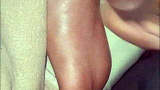 Amateur girl gives footjob and ends with a sticky surprise