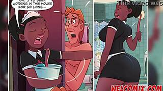 Dirty anime animated cartoon video of Naughty Maid and the mop