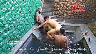 Enjoying a fun party in the swimming pool