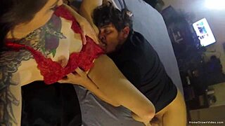 Tattooed Nympho Performs Blowjob And Fucking On Her Boyfriend With Facial