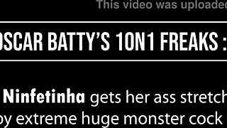 Cute Brazilian Worships and Assfucks Huge Dick Anal, No Pussy, Huge Gapes