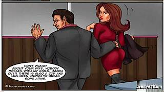 Broke housewife strips and rips clothes for the couple