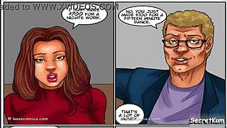 Broke housewife strips and rips clothes for the couple