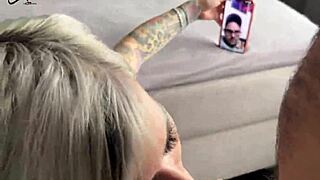 cat coxx gets an anal stranger fuck over video call, moaning loudly