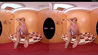 Shocking Teen 18+ Lexi Layo Shower VR Sex with Blowjob and POV