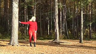 big butts in leggings red for mature milf solo fun