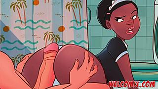 Dirty anime animated cartoon video of Naughty Maid and the mop