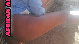 African Amateur Sucks Big Black Cock