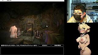 Anime girl loses virginity in game escape play