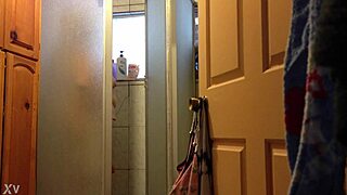 Mature woman relaxes after a nice shower 😊