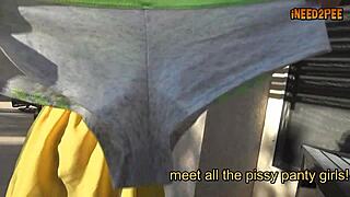 Wow! Backstage Babes Soaked in Pissy Panties Can't Hold It In 2017!