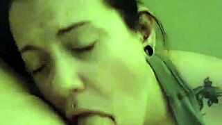 hot wife amateurs gagging on fat cock with sloppy face fucking and choking on bed