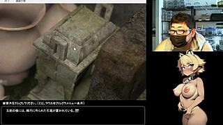 Anime girl loses virginity in game escape play