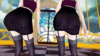 Hololive characters perform Jaipur dance.