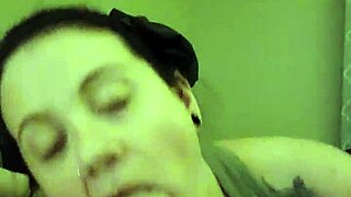 hot wife amateurs gagging on fat cock with sloppy face fucking and choking on bed