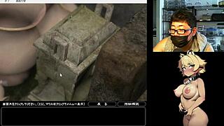 Anime girl loses virginity in game escape play