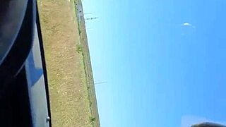 real public red nails handjob in car with cumshot