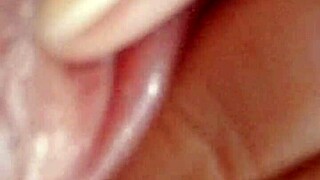 Horny Woman Masturbates, Feeling Intense Pleasure And Cumming.