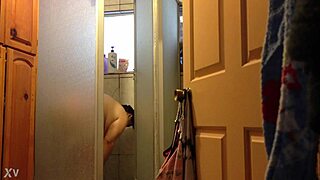 Mature woman relaxes after a nice shower 😊