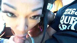 stunning ebony babe harley dean blows in f8 ferrari spyder.