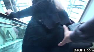 She's pleasuring herself in the tanning salon.