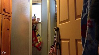 Mature woman relaxes after a nice shower 😊